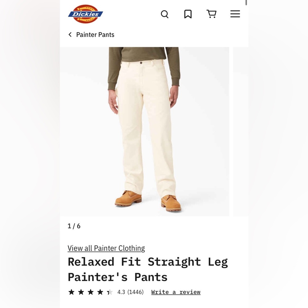 Dickies straight legged painter pants